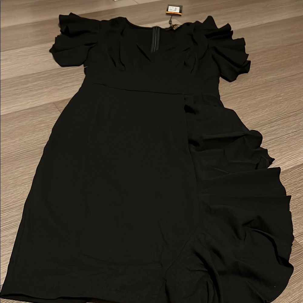 Elegant Black Ruffle Dress